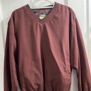 Cabela's Polyester Windbreaker Pullover Lined - Maroon